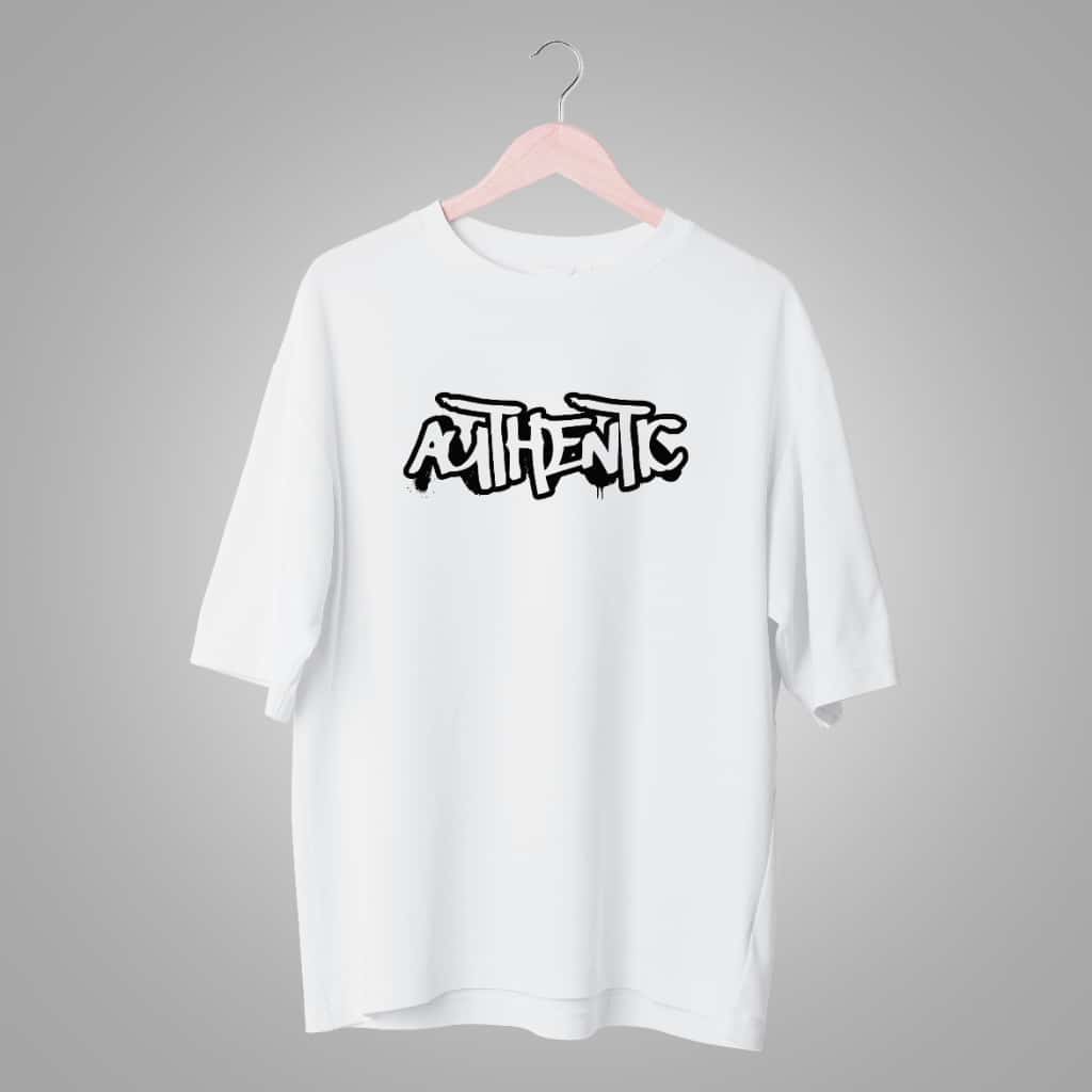 Flaming Skull Graphic Oversized TEE - White Streetwear