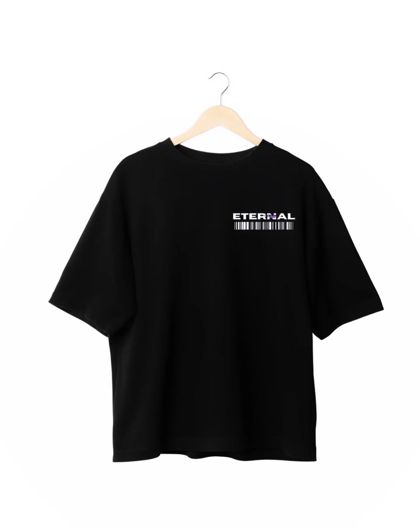 Eternal Believe Oversized Black Tee — 240 gsm Premium Streetwear