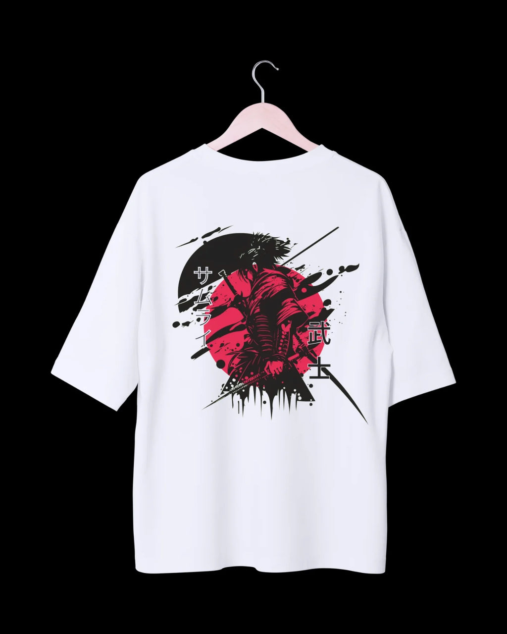 Fearless Samurai, Oversized White Unisex T shirt