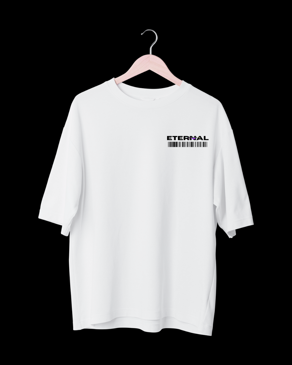 Eternal Believe Oversized White Tee — 240 gsm Premium Streetwear